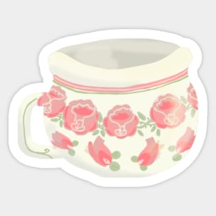 Coral Rose Chamber Pot Sticker